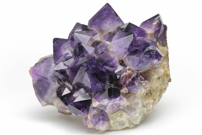 Deep Purple Amethyst Crystal Cluster With Large Crystals #223278